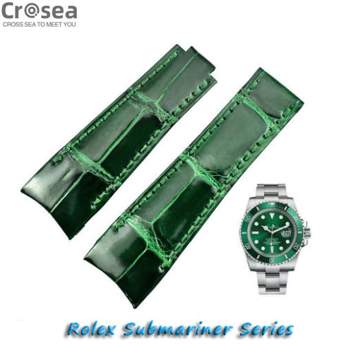 Rolex Submariner Exclusive Collection Geniune Alligator Watch Band For Replacement 