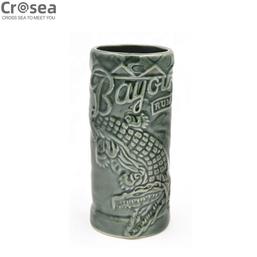 Embossed totem stoneware tiki cocktail mug  - 副本