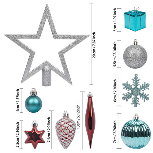 Christmas tree ornaments decoration glass plastic ball