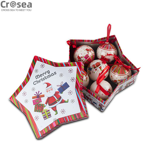 Christmas decoupage ornament foam ball