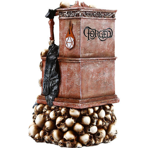 Grim Bones Grim Reaper Dice Tower - Heavy Duty Resin and Hand Painted Dice Rolling Tower with Light Up Skull - Compatible Dice Tower for DND and Tabletop Games