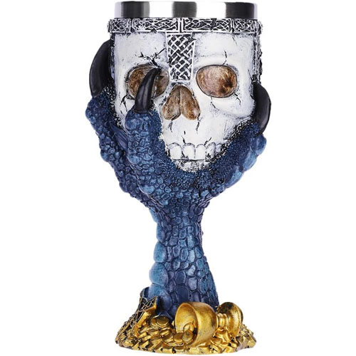 Skull Wine Goblet Resin Medieval Skull Goblet Retro Claw Wine Gothic Scary Skull Goblet Claw Wine Glass Whiskey Cup Halloween Stainless Steel Drinking Skull Goblet Ossuary Skeleton Coffee Drinking Mug