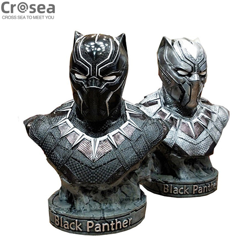 7 inches custom polyresin bust 18cm black panther figurine