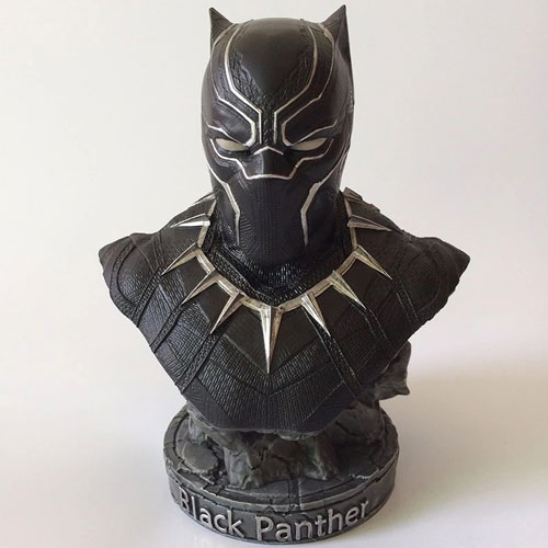 7 inches custom polyresin bust 18cm black panther figurine