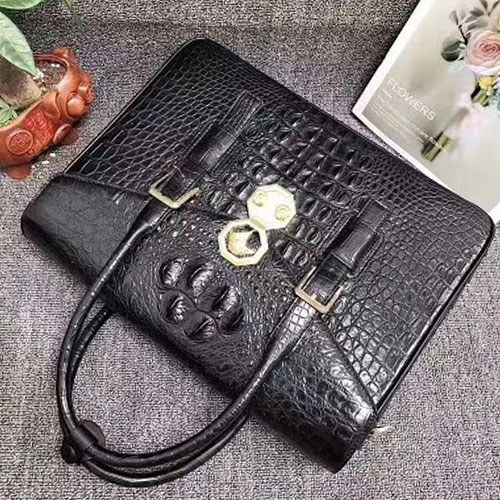 Luxury new design men genuine crocodile leather brifecase bag