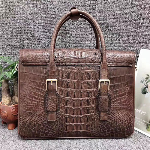 Luxury new design men genuine crocodile leather brifecase bag