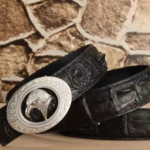 High quality genuine python skin belt for men 