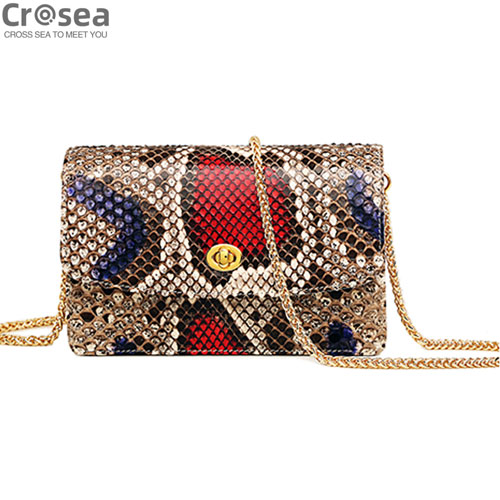 Luxury small size ladys Python Skin shoulder bag