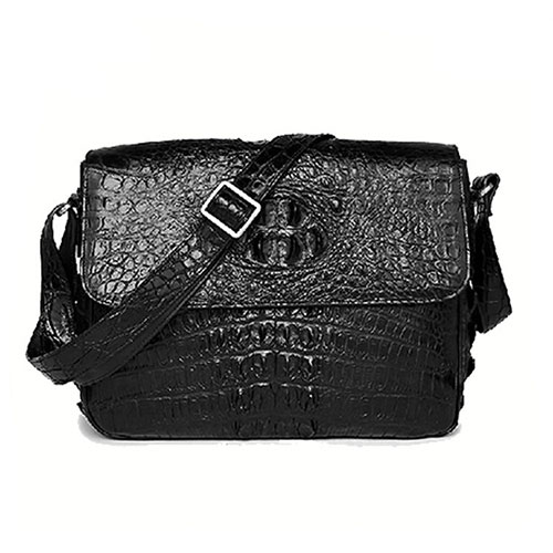 Luxury brifecase men Genuine Crocodile Leather bag black