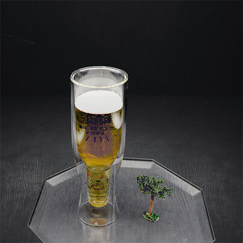 Custom Transparent personalized glass beer cups creative design for rum whiskey gin 