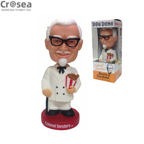 Football player bobble head figurine custom resin toy KFC