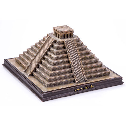 World famous miniature 3D building mexico mayan temple el castillo