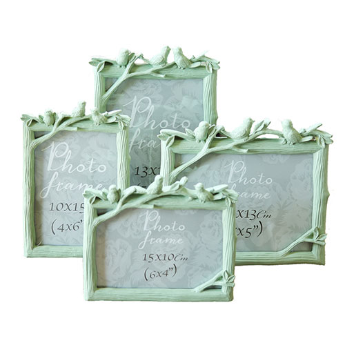 Resin bird branch shape photo picture frames