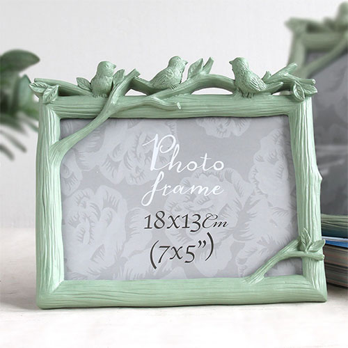 Resin bird branch shape photo picture frames