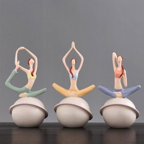 Resin elegance abstract lady yoga statues