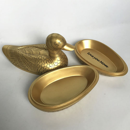 Amazon wholesale artistic golden lucky duck trinket box