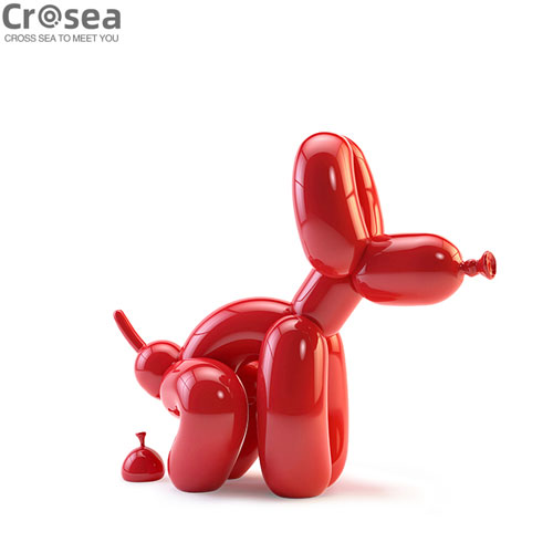 Custom OEM design modern resin art dog sculpture