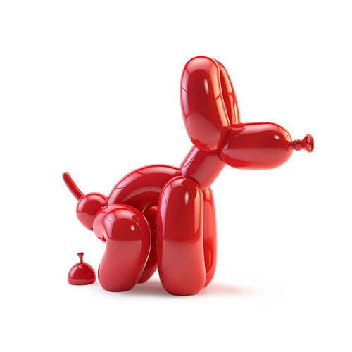 Custom OEM design modern resin art dog sculpture
