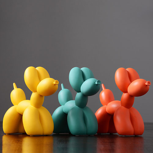 Custom OEM design modern resin art dog sculpture