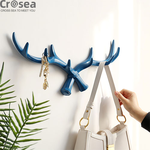 Custom resin Glossy Faux Antler Rack Wall Hook