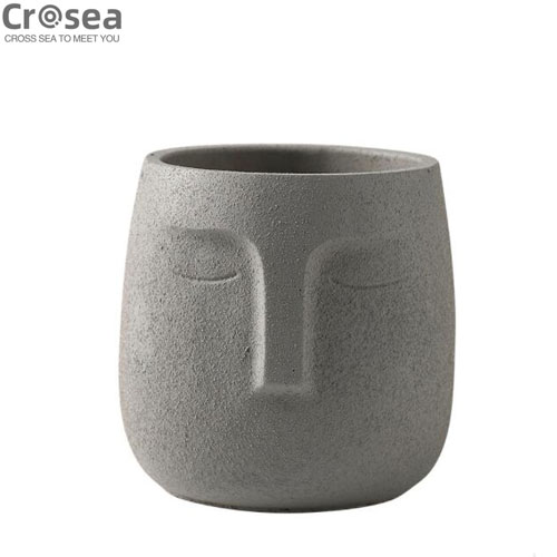 Modern indoor decor Ceramic matt finishing face planters