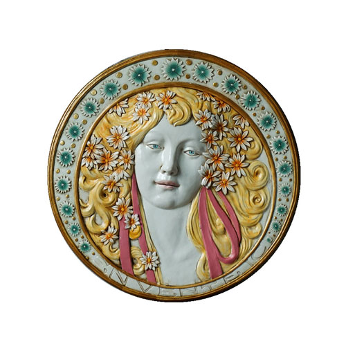 Custom resin goddness girl decorative wall plaque