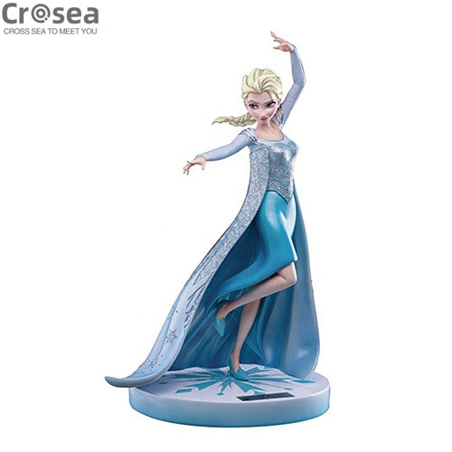 Custom Beautiful Fairy Cartoon Female Action plastic Figure Frozen Elsa 