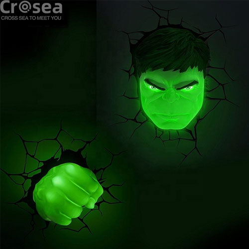 OEM Marvel 3D LED Decoration Light Spiderman custom wall lamp