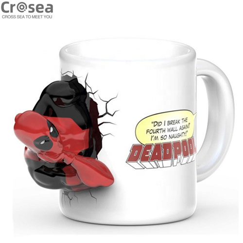 Marvel superhero creative water cup little bitch Deadpool Ceramic mug