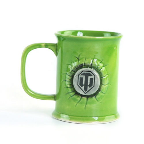 11oz custom logo ceramic green coffee mug for Christmas present gift