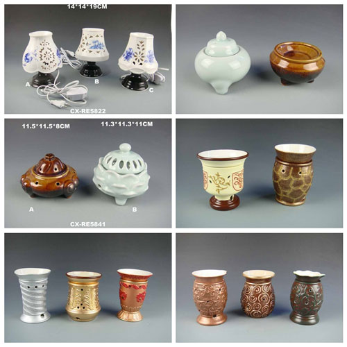 Fragrance lamps Chinese style factory direct whosale high grade christmas infrared ceramic oil light burner