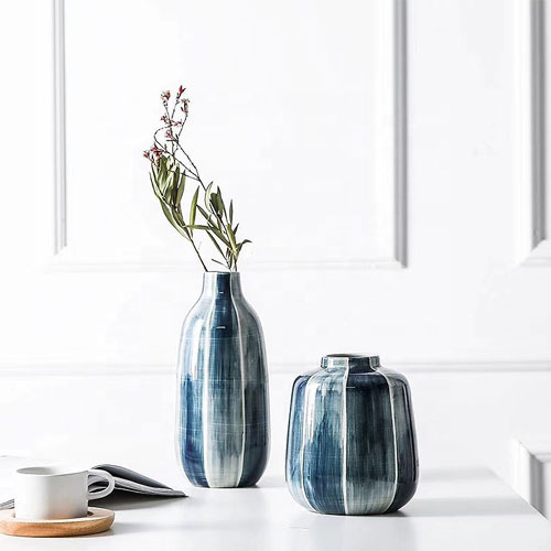 Nordic living room modern creative flower ceramic vase table decoration hand color