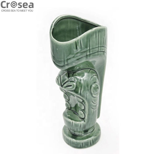 Environmentally friendly 3D embossed 600ml Tiki totem mug