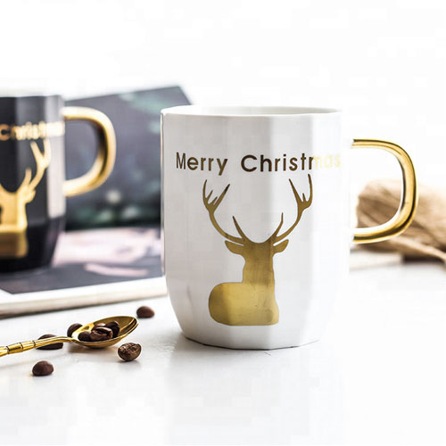 Europe Style Ceramic Elk Mugs Christmas Gifts