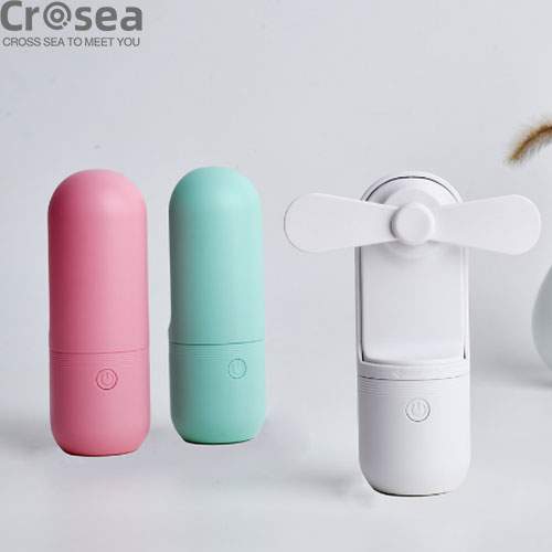 Ultra-Quiet USB Charging Handheld Mini Folding Desktop Home Capsule Fan