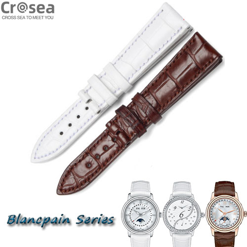 BLANCPAIN Women Villeret Fifty Fathoms Métiers d'Art Series Exclusive Collection Geniune Alligator Watch bands For Replacement