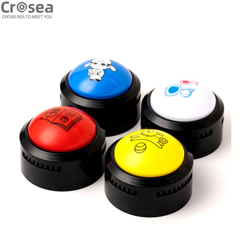 4 Packs Baby Gifts LED Flash Educational Toys Custom Easy Sound Button Talking Button 