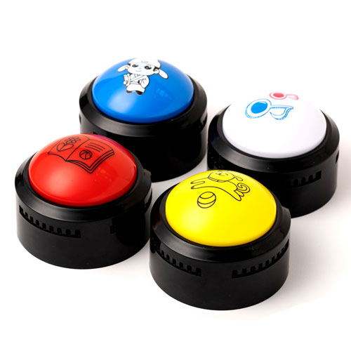 4 Packs Baby Gifts LED Flash Educational Toys Custom Easy Sound Button Talking Button 