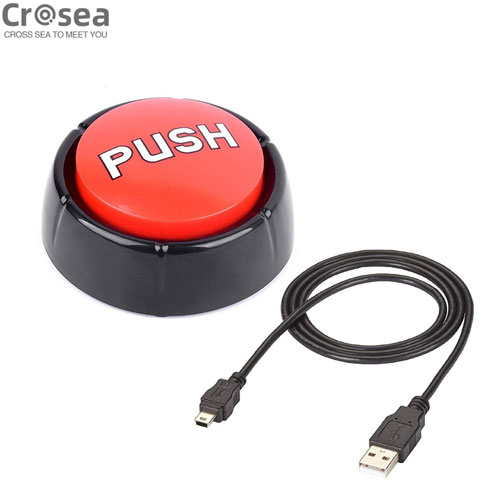 Amazon Hot Sell Custom Easy Recordable Button Uploading Audio Files Direct USB Sound Button 