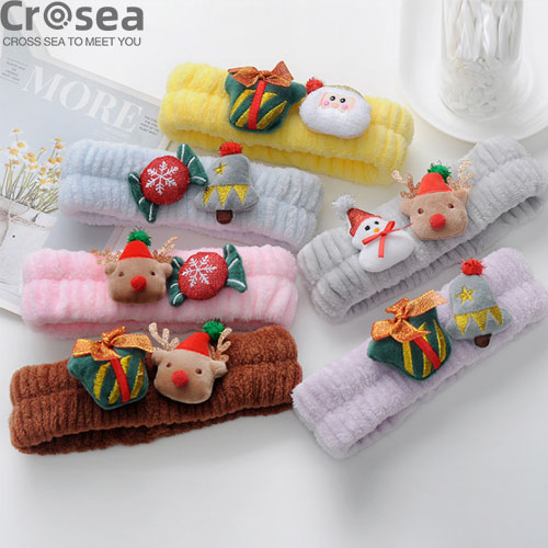 Flannel Christmas headband women girl make-up wash face wash hair with lovely hair accessories hairband