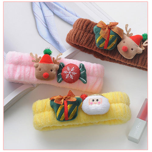Flannel Christmas headband women girl make-up wash face wash hair with lovely hair accessories hairband
