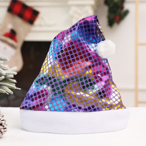 Wholesale Christmas New Party Decorations Amazon Cheap Christmas Sequin hat 
