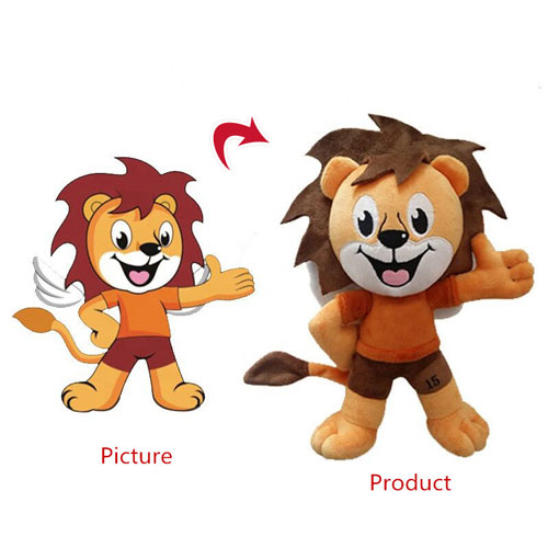 Professional high quality plush toys customized mascot customized company logo anime plush dolls 
