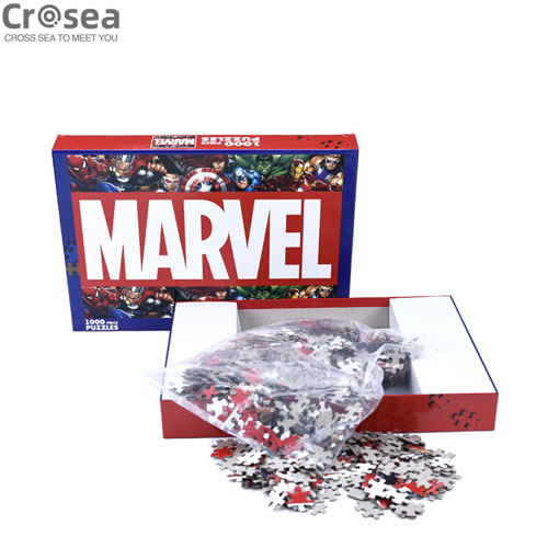 Wholesale Custom Paper Cardboard Puzzle Game 1000 pieces Cartoon Marvel Disney Jigsaw for Adults Kids