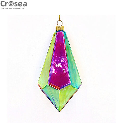 New Design Hanging Polychrome Brick Diamond Gemstone Ornament For Christmas Decoration Christmas tree ornament