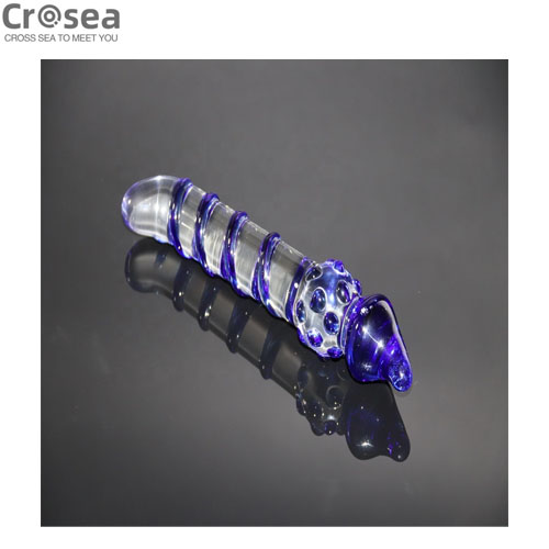 spiral eggplant sex toy glass dildo for sex