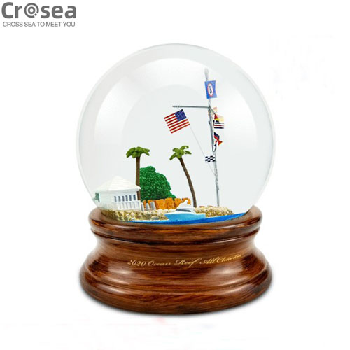 Customized American Scenery Decorative Resin Snow Globe Gifts Souvenir