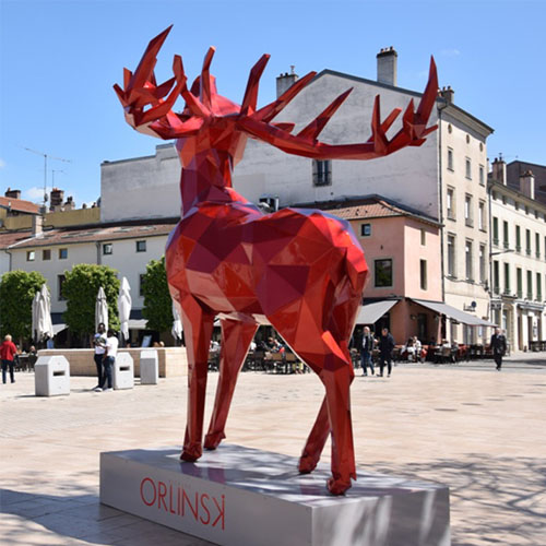 Custom shop park decor resin Fiberglass Animal life-size deer sculpture for sale