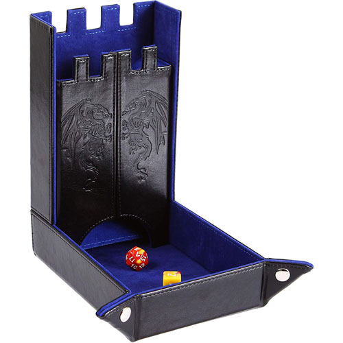 Draco Castle Foldable Dice Tray and Dice Tower - Foldable DND Dice Tray and Dice Rolling Tray Tower - Perfect for Dungeons and Dragons RPG and Tabletop Gaming