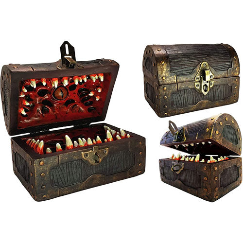 Mimic Chest Dice Storage Box | DND Lockable Vault | Gift for Dungeons & Dragons Players